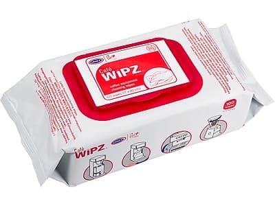 Urnex - Cafe Wipz Coffee Equipment Cleaning Wipes, 100 Wipes/Bag - Clear