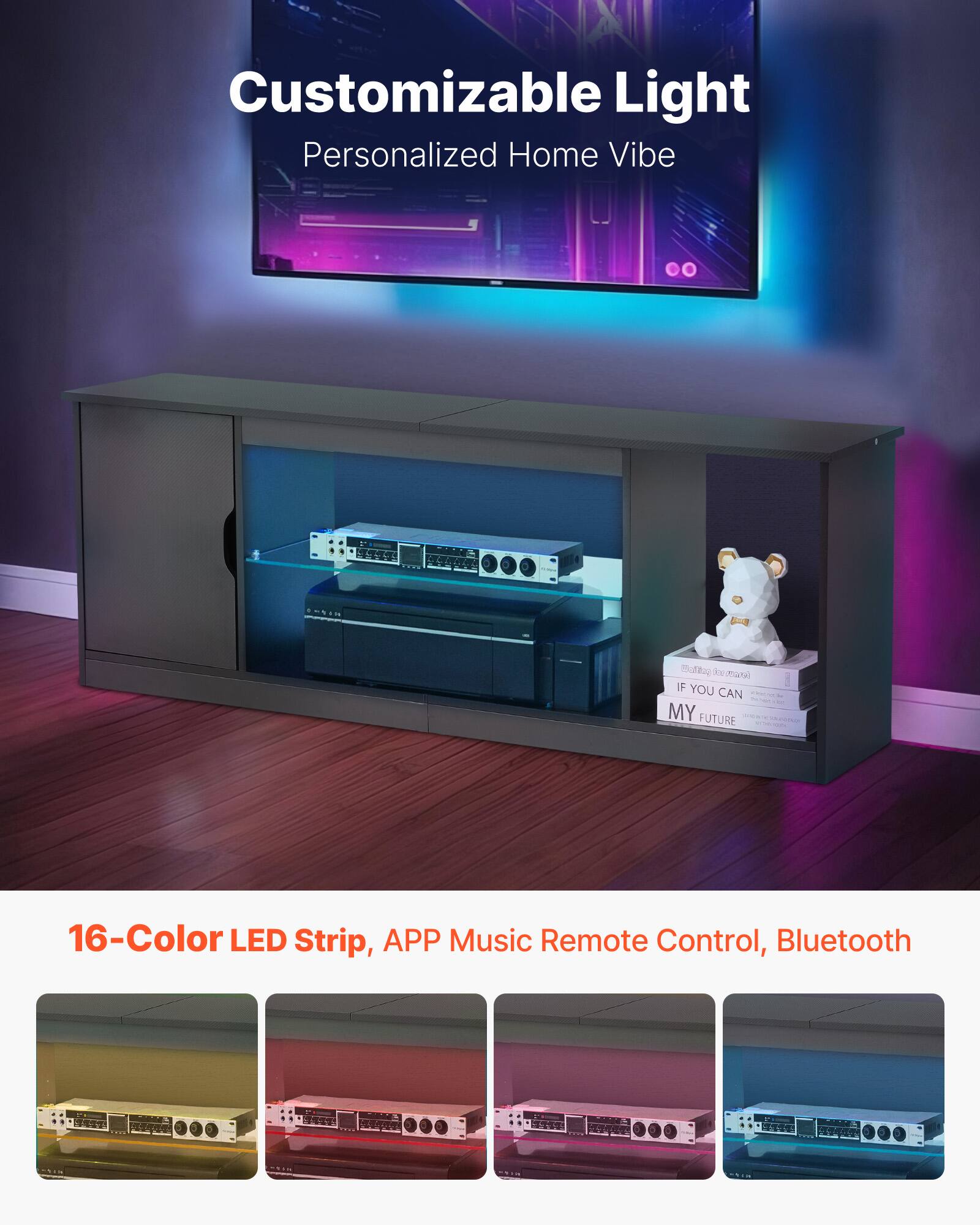 Customizable Light Personalized Home Vibe

16-Color LED Strip, APP Music Remote Control, Bluetooth