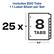 Includes 200 Tabs + 1 Label Sheet per Set
25 x 11"
8 Tabs
8.5"