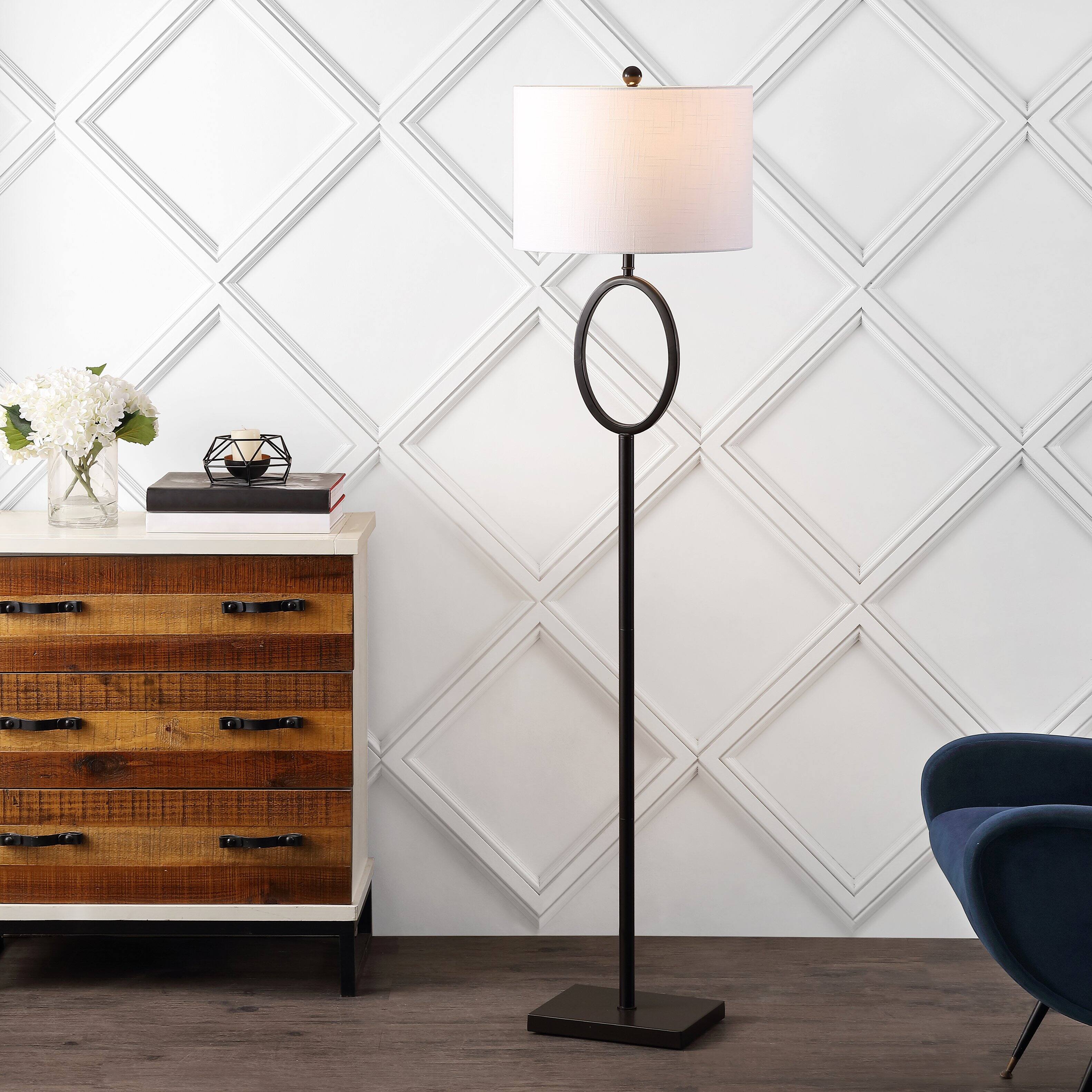 Alt View 1. Jonathan Y - April 61" Metal Modern Contemporary LED Floor Lamp, Oil Rubbed Bronze - Oil Rubbed Bronze.