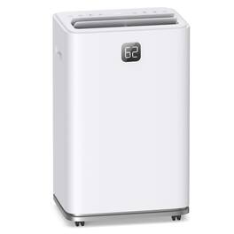 BEARSOLIM - 150 Pints Dehumidifier with Pump, 8000 Sq.Ft Dehumidifier for Basement with Drain Hose & 2.11 Gal Water Tank - White
