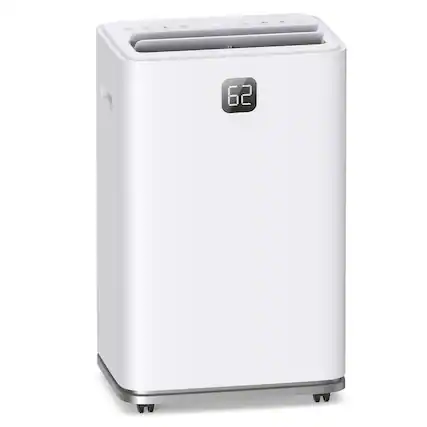 Front. BEARSOLIM - 150 Pints Dehumidifier with Pump, 8000 Sq.Ft Dehumidifier for Basement with Drain Hose & 2.11 Gal Water Tank. - white.
