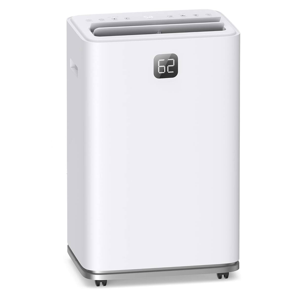 Front. BEARSOLIM - 150 Pints Dehumidifier with Pump, 8000 Sq.Ft Dehumidifier for Basement with Drain Hose & 2.11 Gal Water Tank. - white.