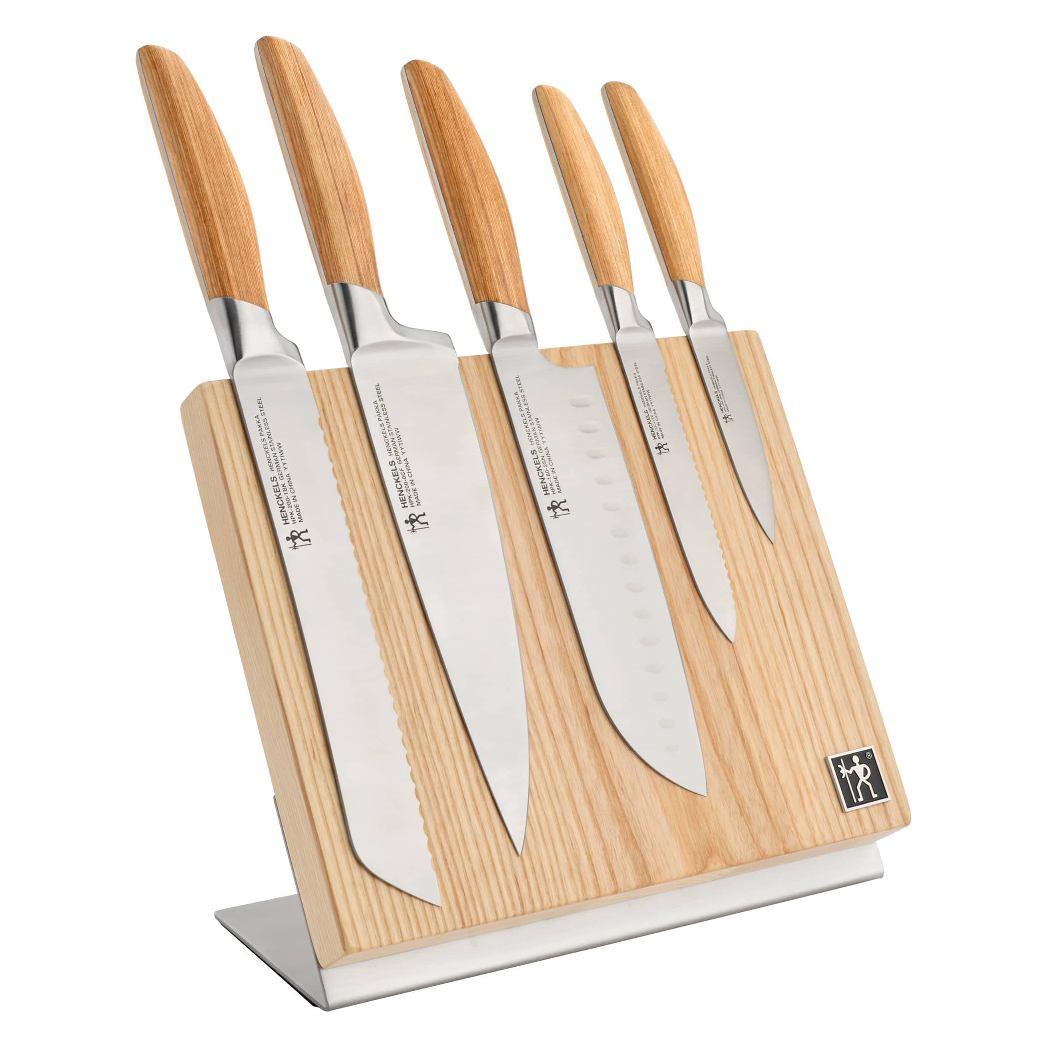 Henckels - Pakka 6-pc Magnetic Easel Knife Set - Wood