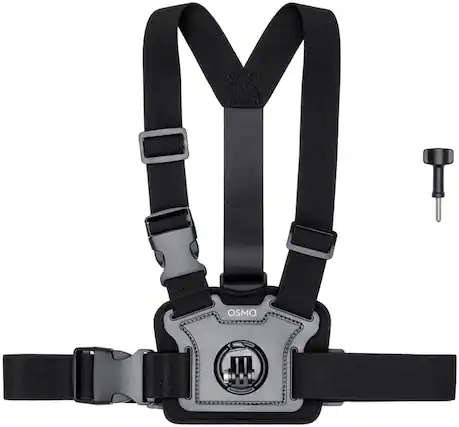 Front. DJI - Osmo Action Chest Strap Mount - Black.