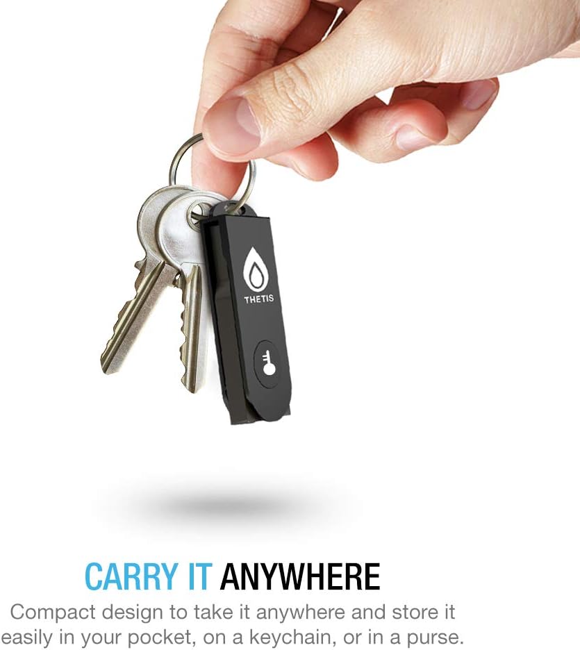 CARRY IT ANYWHERE  
Compact design to take it anywhere and store it easily in your pocket, on a keychain, or in a purse.