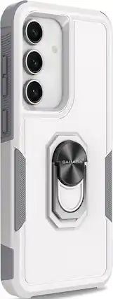 Angle. SaharaCase - Raider Series Heavy Duty Case for Samsung Galaxy S25 - Fossil White.