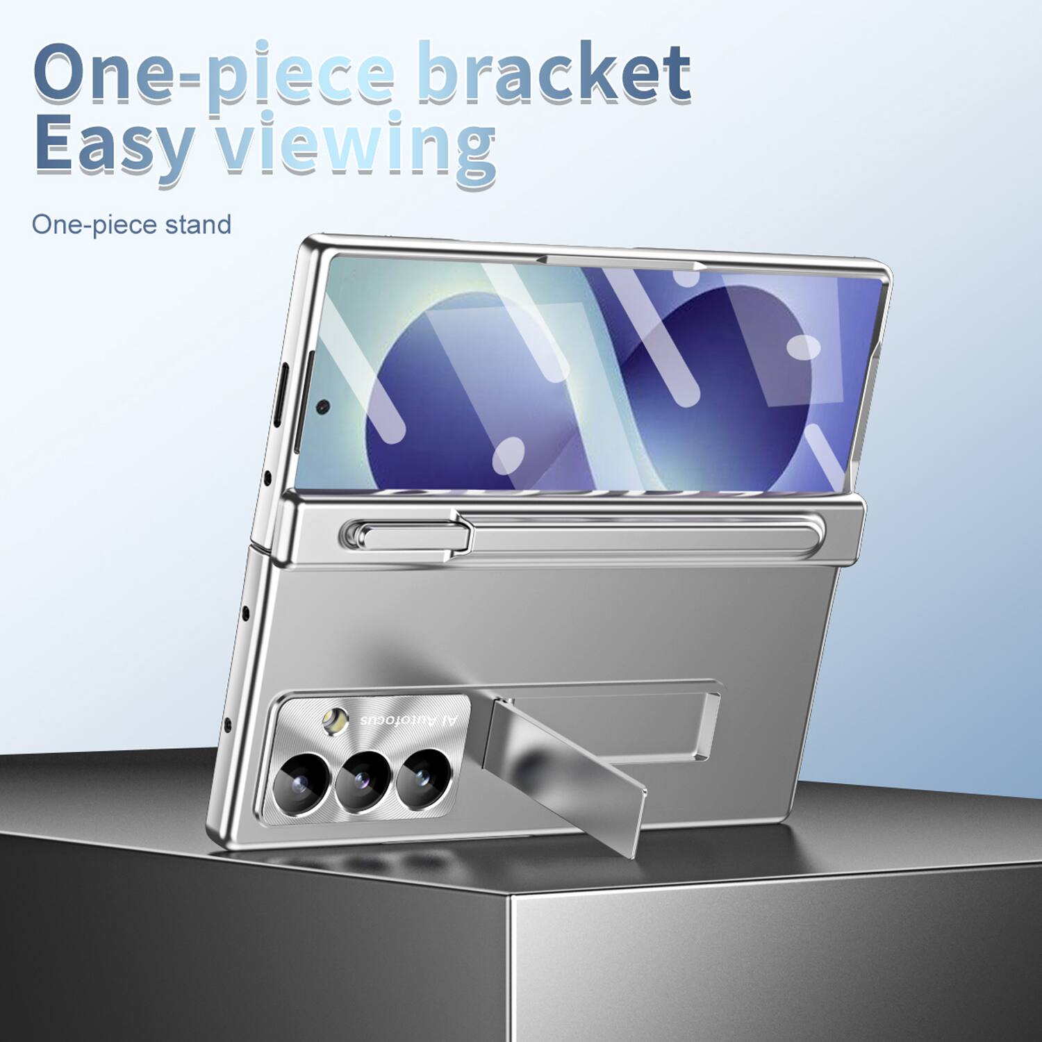 One-piece bracket  
Easy viewing  
One-piece stand  
Autofocus