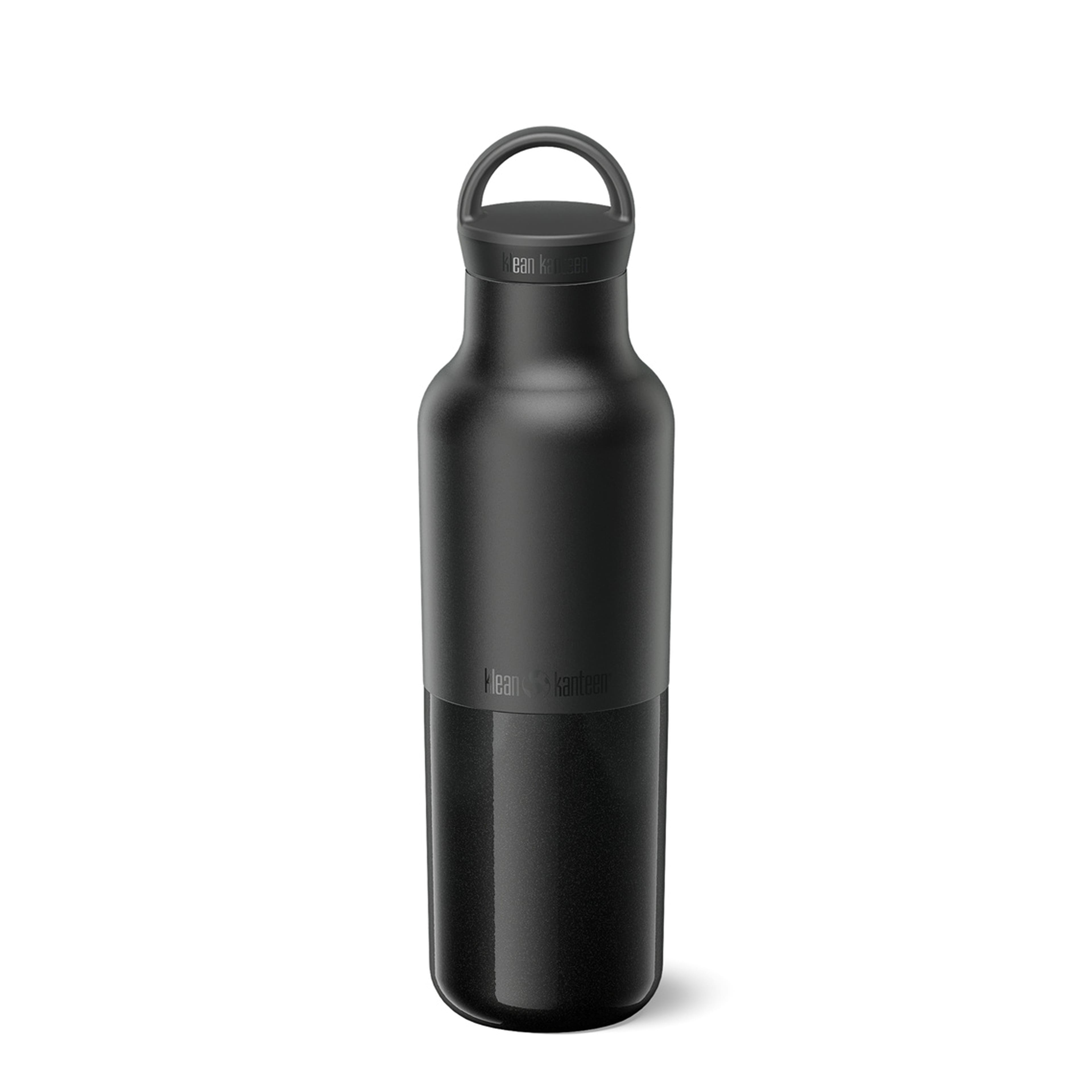 Klean Kanteen - Rise Classic Insulated Water Bottle - Cold 65 Hours - SS - Leakproof Cap - 20oz - Black