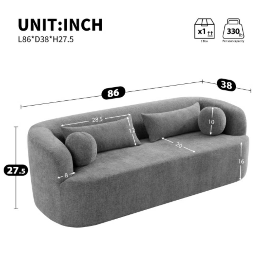 UNIT: INCH  
L86*D38*H27.5  
L86 D38 x1 11  
1 Box 330 lb  
Per seat capacity 86 38 28.5 10 20 27.5 8 16