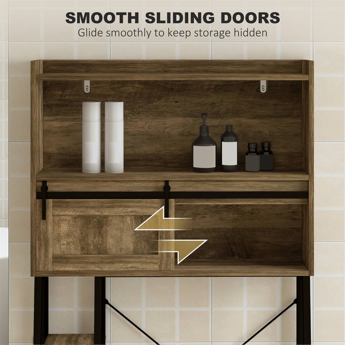 SMOOTH SLIDING DOORS  
Glide smoothly to keep storage hidden