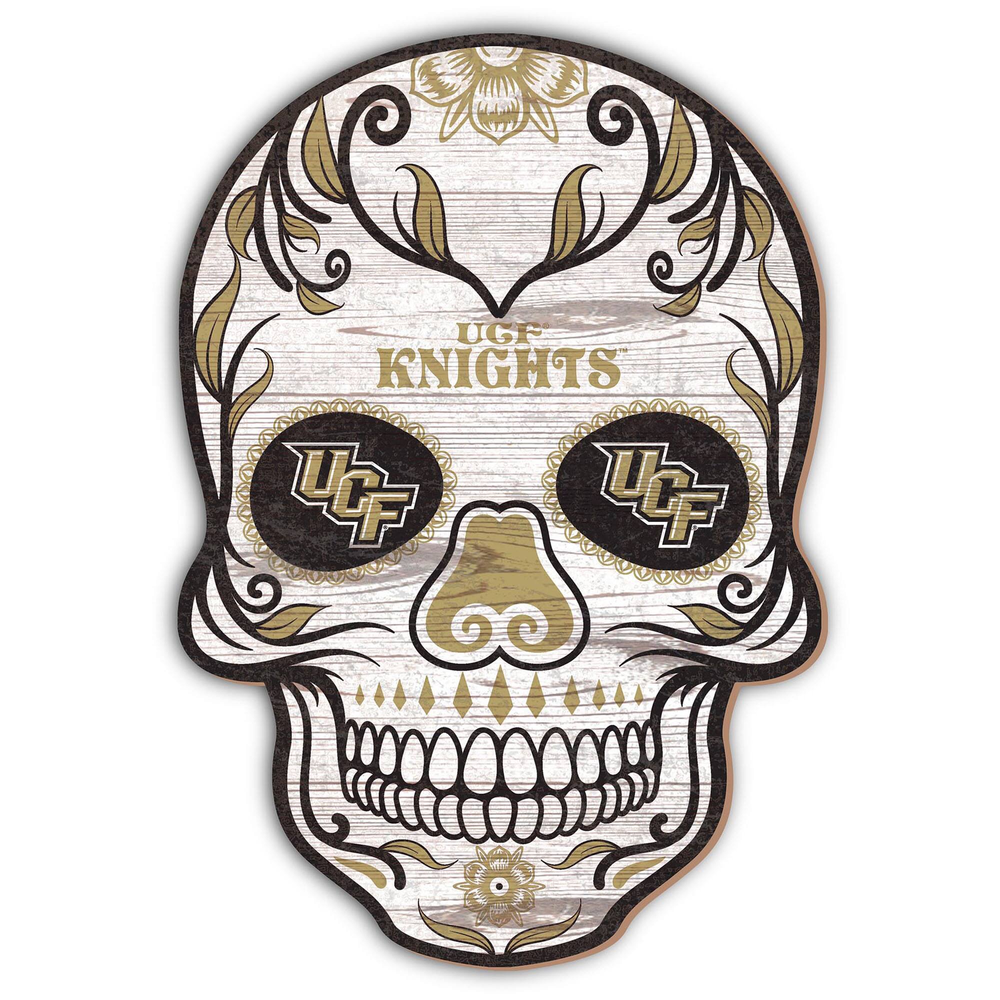 UCF Knights 12'' Sugar Skull Sign