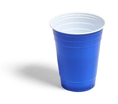 Alt View 1. Perk - Plastic Cold Cup, 16 Oz., 50/Pack - Blue.