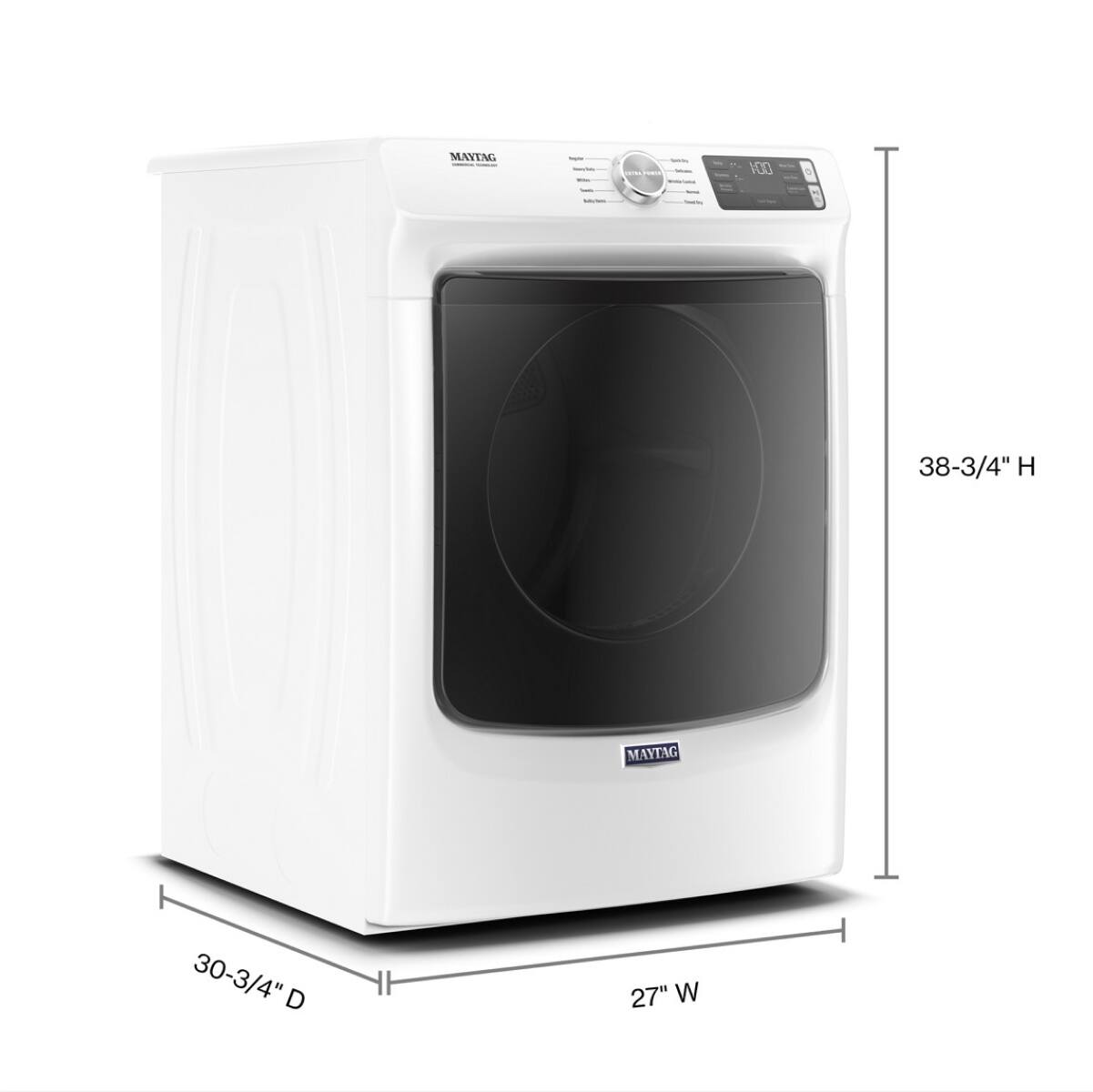 MAYTAG  
38-3/4" H  
30-3/4" D  
27" W