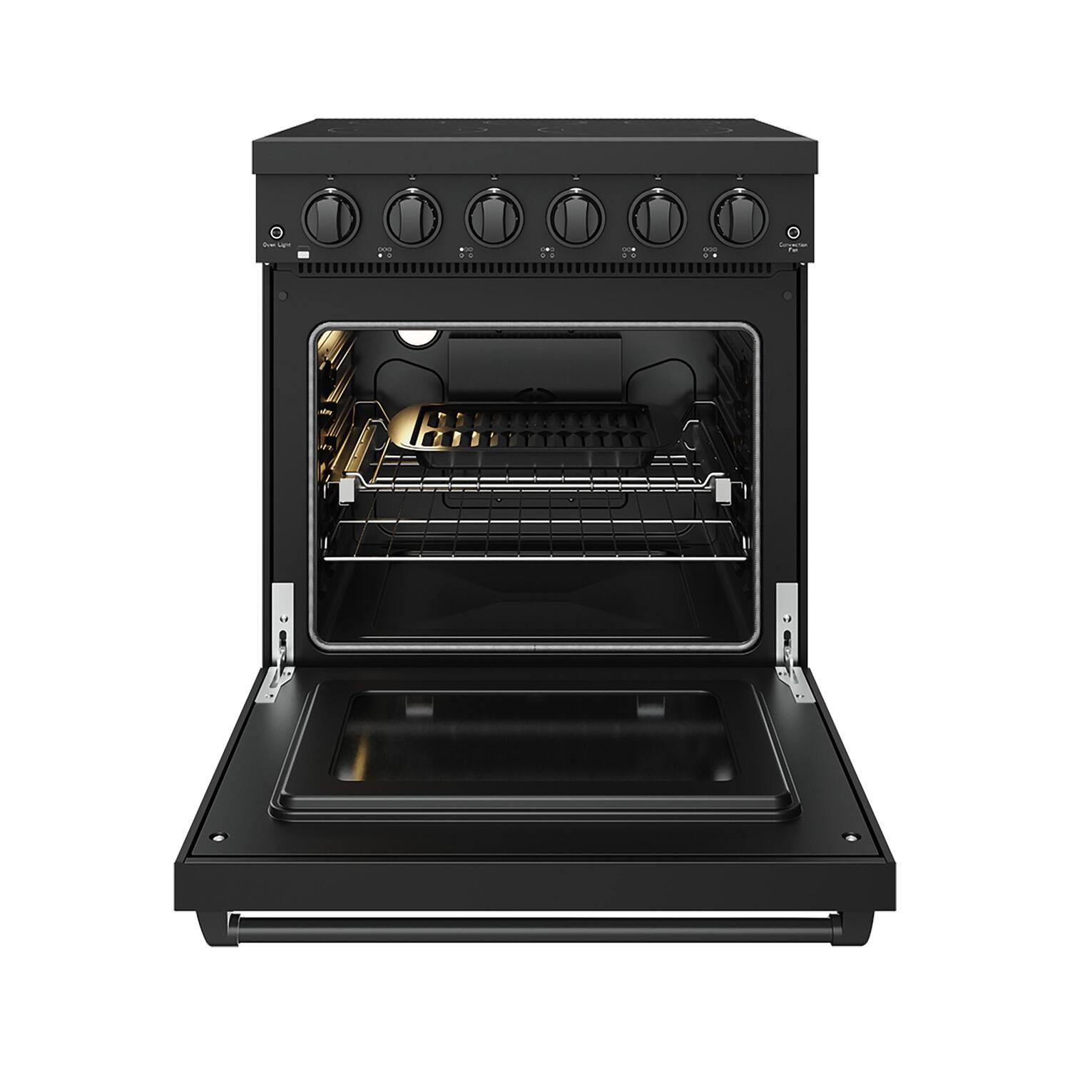 Alt View 1. Thor Kitchen - Gordon Ramsay Series by Thor Kitchen 4.55 Cu. Ft Freestanding Electric Range - Matte Black.