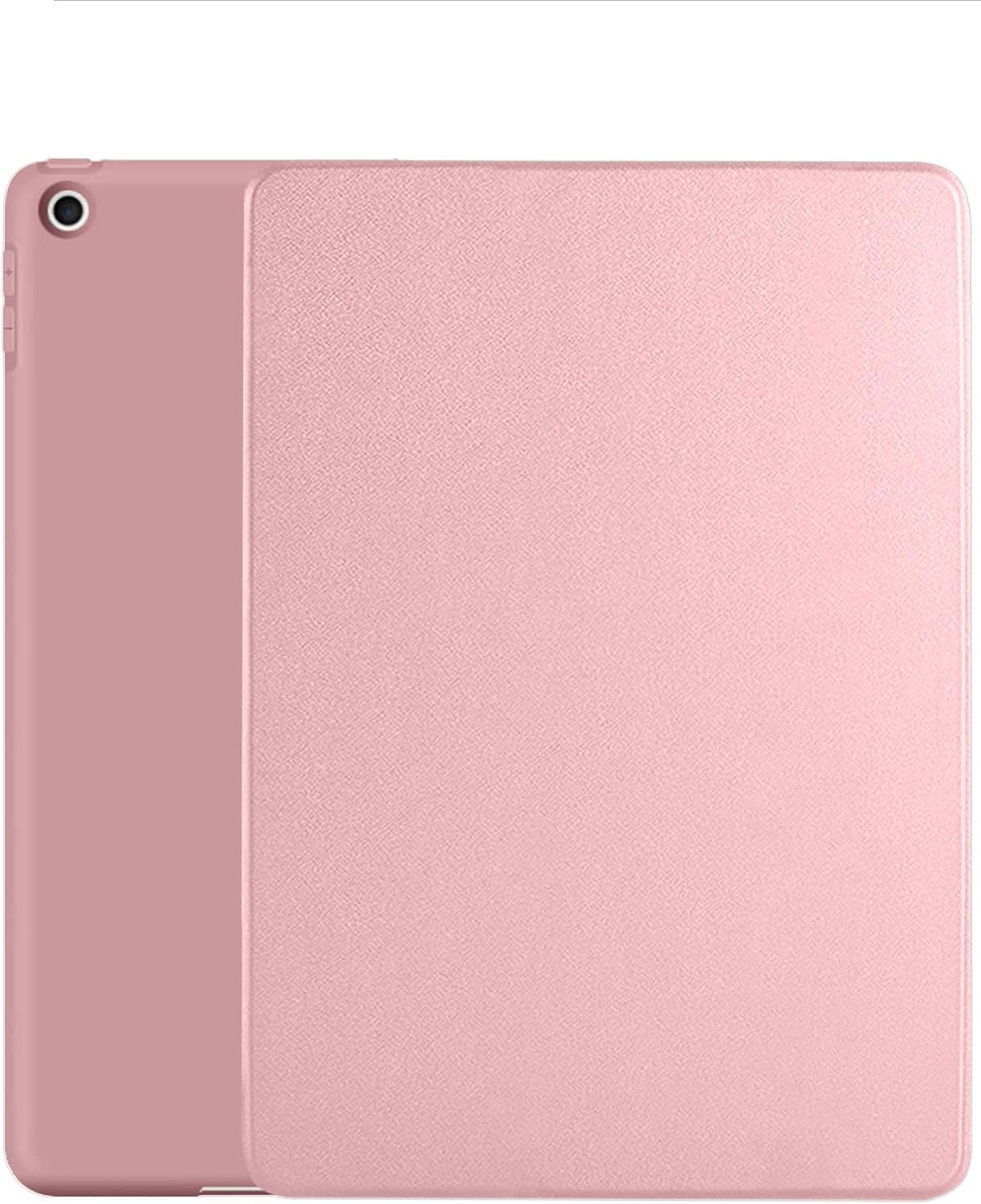 Front. DuraSafe Cases - iPad Air 3 10.5" 2019 & iPad Pro 10.5" 2017 Folio Smart Case with Soft Silicone Back A1701 A1709 A1852 A2152 A2123 A2153 - Rose Gold.
