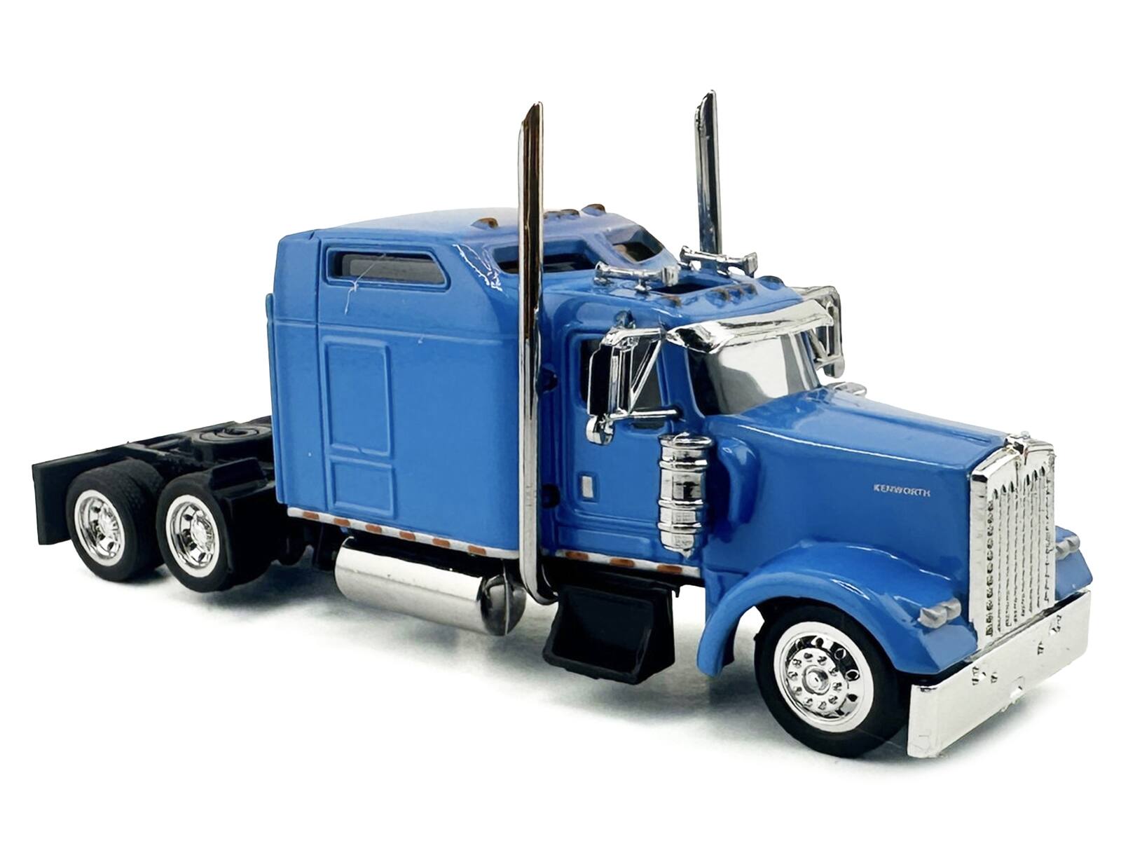 Alt View 2. HO Logistics Replicas - Kenworth W900L Truck Tractor with Sleeper Cab Baby Blue 1/87 (HO) Scale Plastic Model Car by HO Logistics.