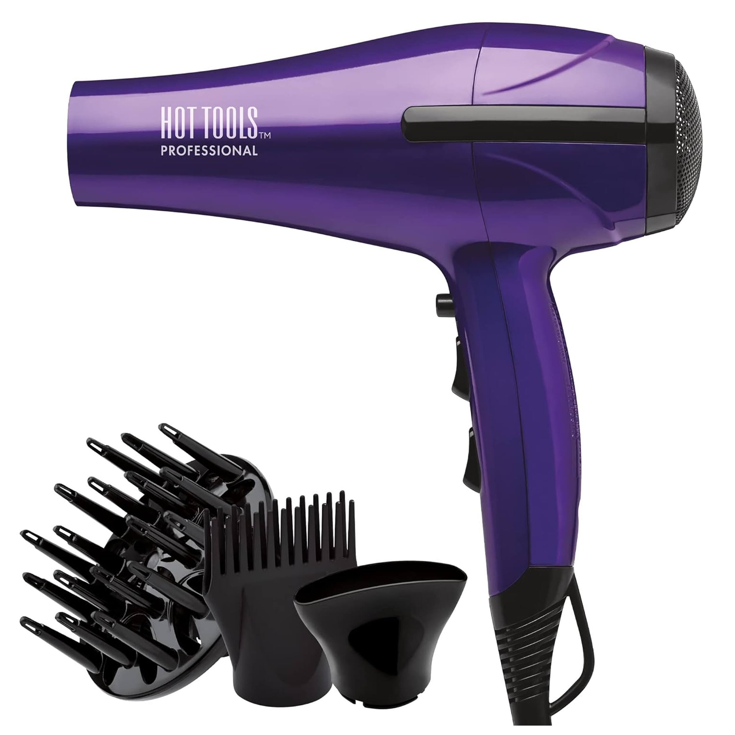 Hot Tools - Pro Artist 1875 Watt Turbo Ceramic Ionic Hair Dryer with Attachments - Purple