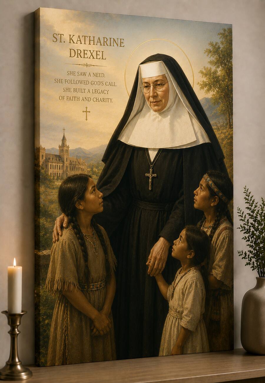 FC Design Large St Katharine Drexel Missionary Wall Art Canvas Print ...