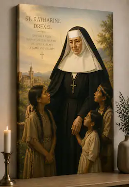 FC Design - Large St Katharine Drexel Missionary Wall Art Canvas Print 24x36" Christian Charity Faith Inspired Home Decor - MultiColor