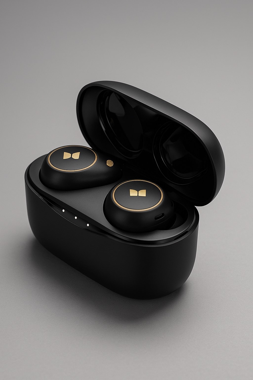 Zell Electronics - Wireless Earbuds with Bluetooth 5.3, Dual Mic Noise Canceling, Hi-Fi Sound, Touch Control - Black Gold