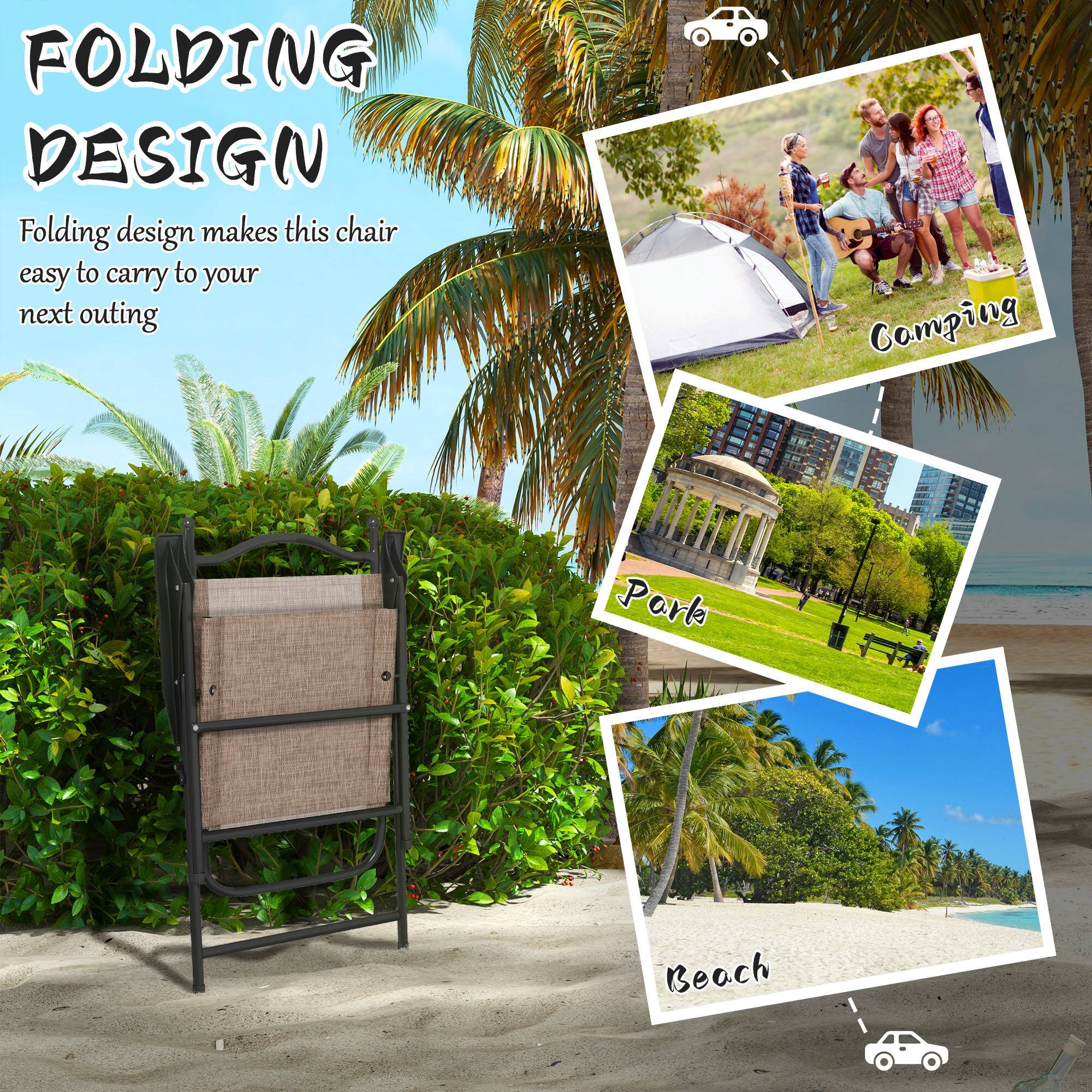FOLDING DESIGN, Folding design makes this chair easy to carry to your next outing, Camping, Park, Beach