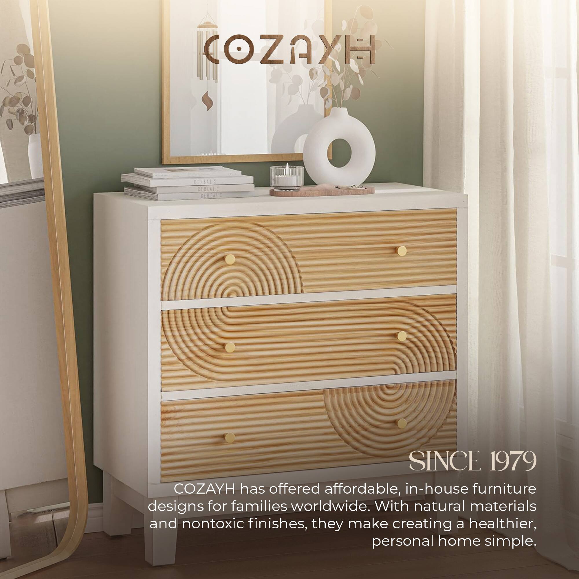 COZAYH has offered affordable, in-house furniture designs for families worldwide. With natural materials and nontoxic finishes, they make creating a healthier, personal home simple.