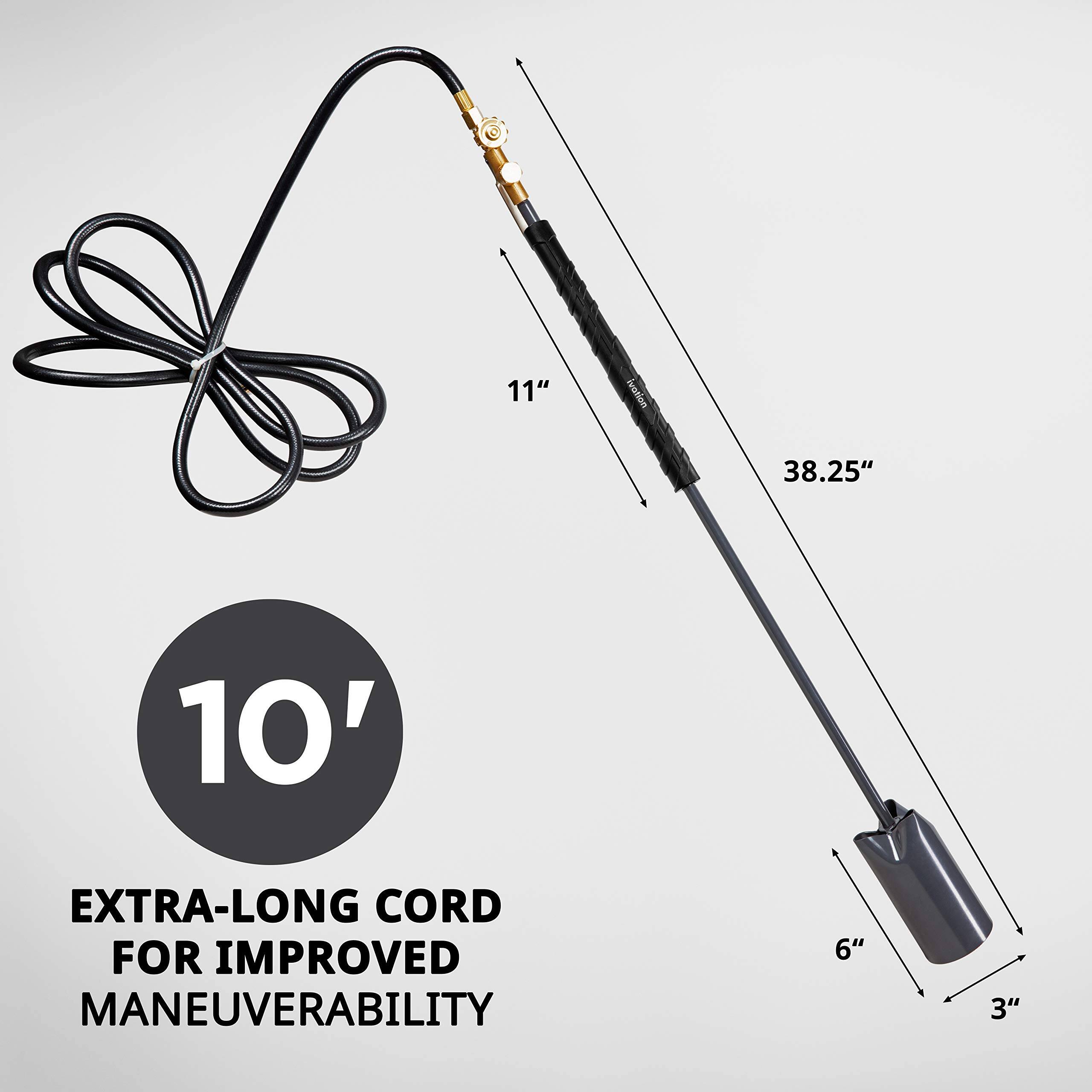 11", 38.25", 10', EXTRA-LONG CORD FOR IMPROVED MANEUVERABILITY, 6", 3"
