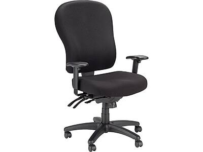 Front. Tempur-Pedic - Tempur-Pedic TP4000 Ergonomic Fabric Swivel Task Chair, Black (TP4000) - Black.