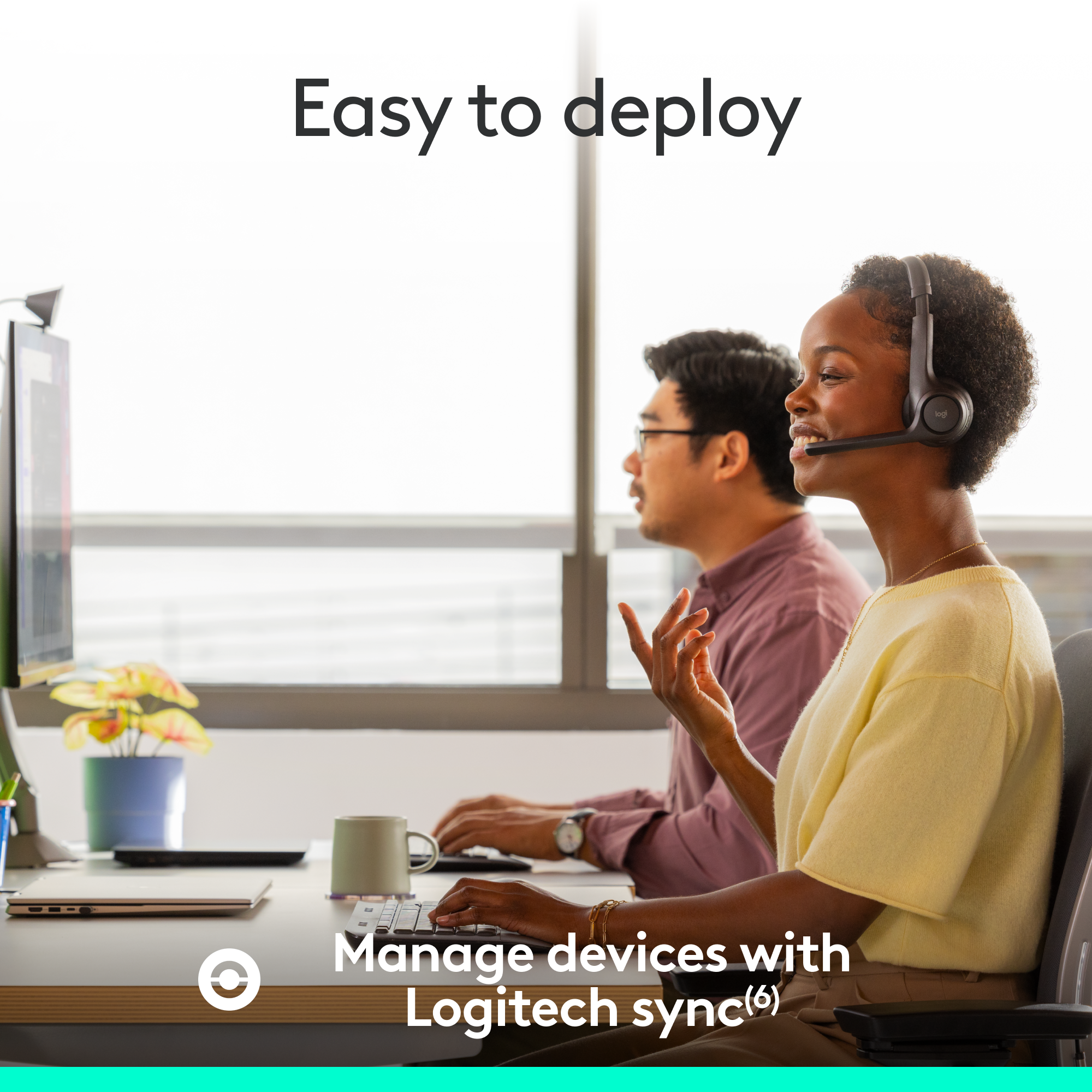 Easy to deploy

Manage devices with Logitech sync(6)