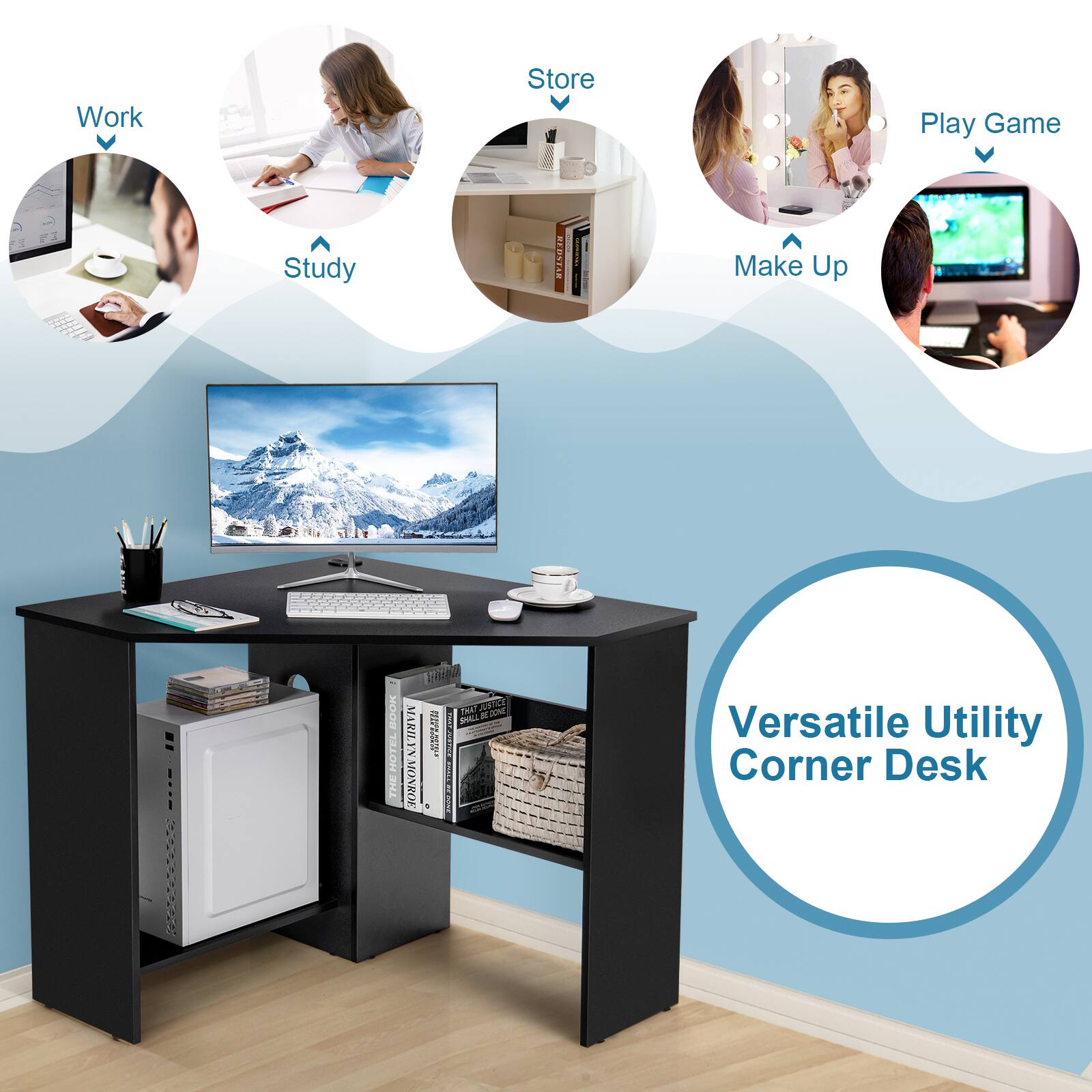 Versatile Utility Corner Desk