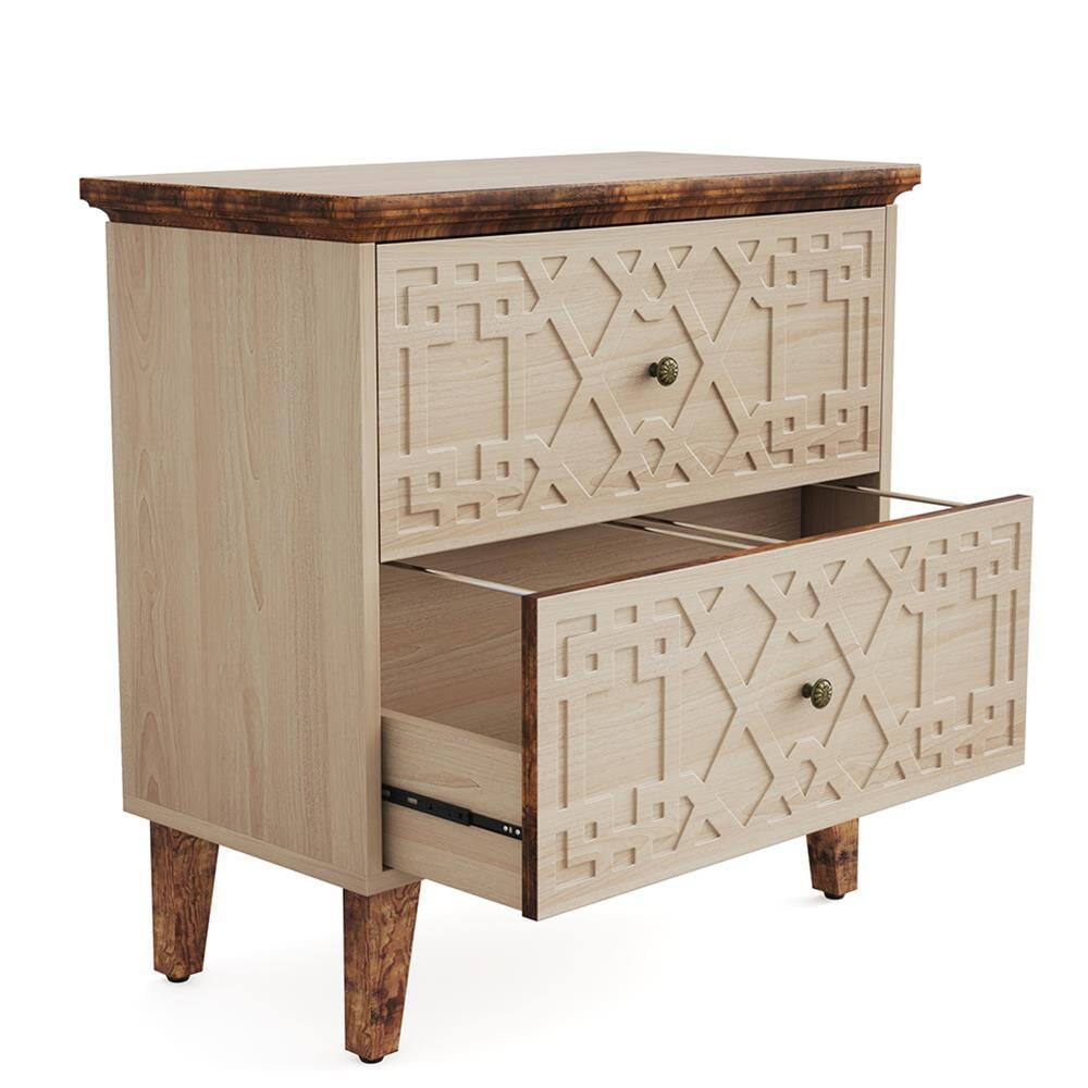 Back. Kadyn - Kadyn Filing Stroage Cabinets,File Stroage Cabinet, Wood File Cabinet, 2-Drawer Filing Cabinet Storage Cabinet,Brown - Brown.