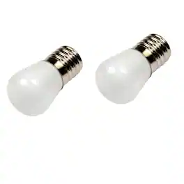HQRP - E17 Base LED Bulbs 2-Pack 1 W 110 V Cool White 6500 K for Refrigerator Freezer Microwave Range Hood