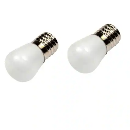 Front. HQRP - E17 Base LED Bulbs 2-Pack 1 W 110 V Cool White 6500 K for Refrigerator Freezer Microwave Range Hood.