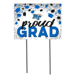 Jardine - MTSU Blue Raiders 18'' x 24'' Grad Yard Sign - White