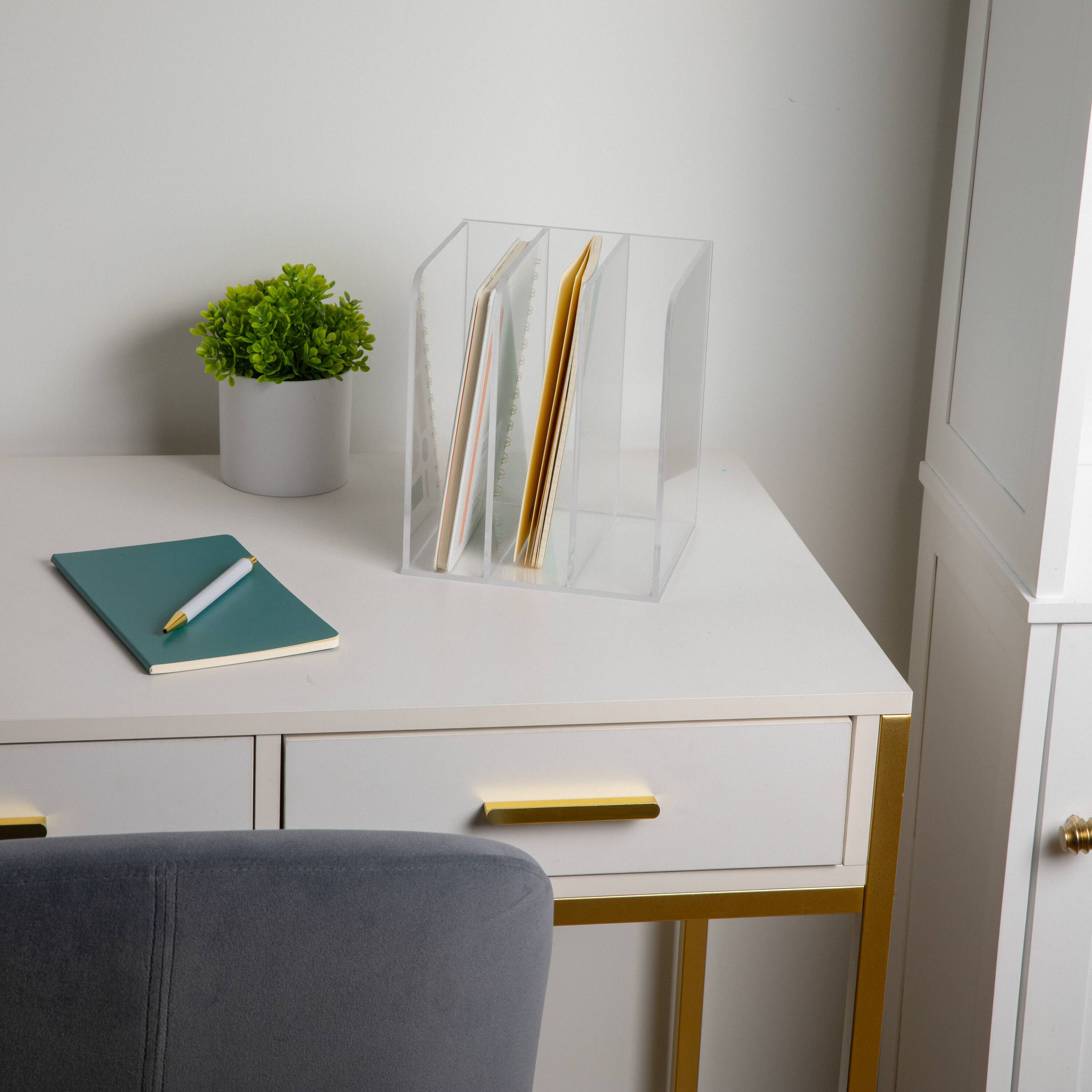 Alt View 11. Martha Stewart - Brody Premium Acrylic Desktop File Holder - Clear.