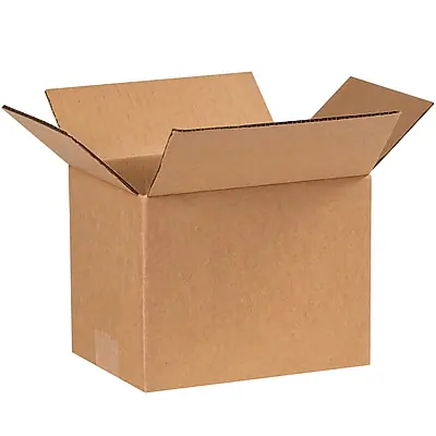 Front. The Packaging Wholesalers - 8" x 6" x 6" Shipping Boxes, 32 ECT, 25/Bundle (866) - Kraft.