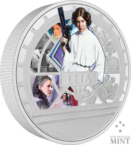 PopMarket - Star Wars™ Princess Leia™ 3oz Silver Coin - Collectibles - Multicolor