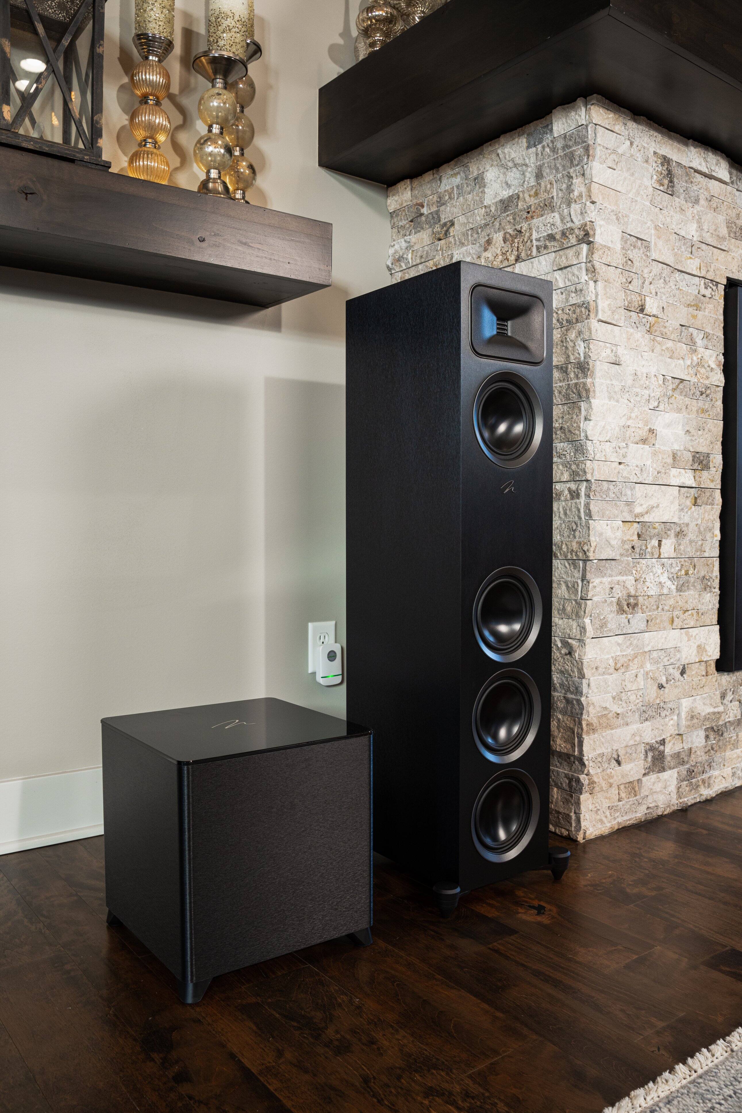 Alt View 14. MartinLogan - Dynamo Foundation 10, 10” Sealed, Powered Subwoofer, with Magnitude MT-400 Amplifier, DSP-Optimized, and Wireless Ready - Brushed Black.
