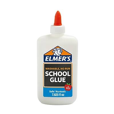 ELMER'S  
WASHABLE, NO RUN SCHOOL GLUE  
Safe | Nontoxic  
7.625 fl oz