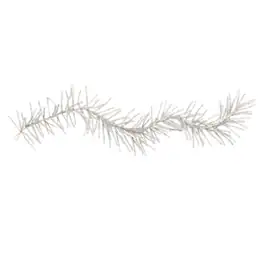 BreeBe - Tinsel Pine Garland 5'L - White