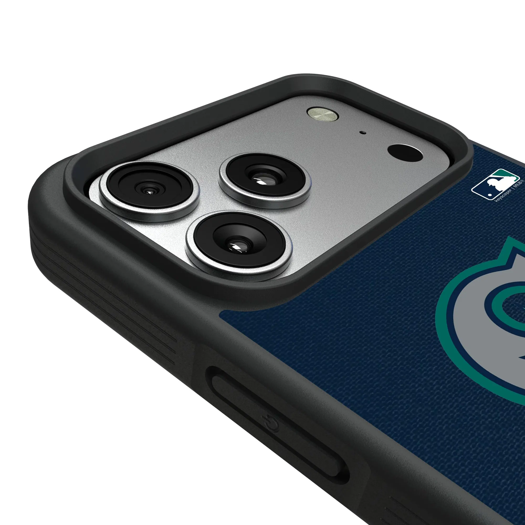 Alt View 2. Keyscaper - Seattle Mariners Personalized Bump Case with 8.2ft Drop Protection - 13 Pro Max - Multicolor.