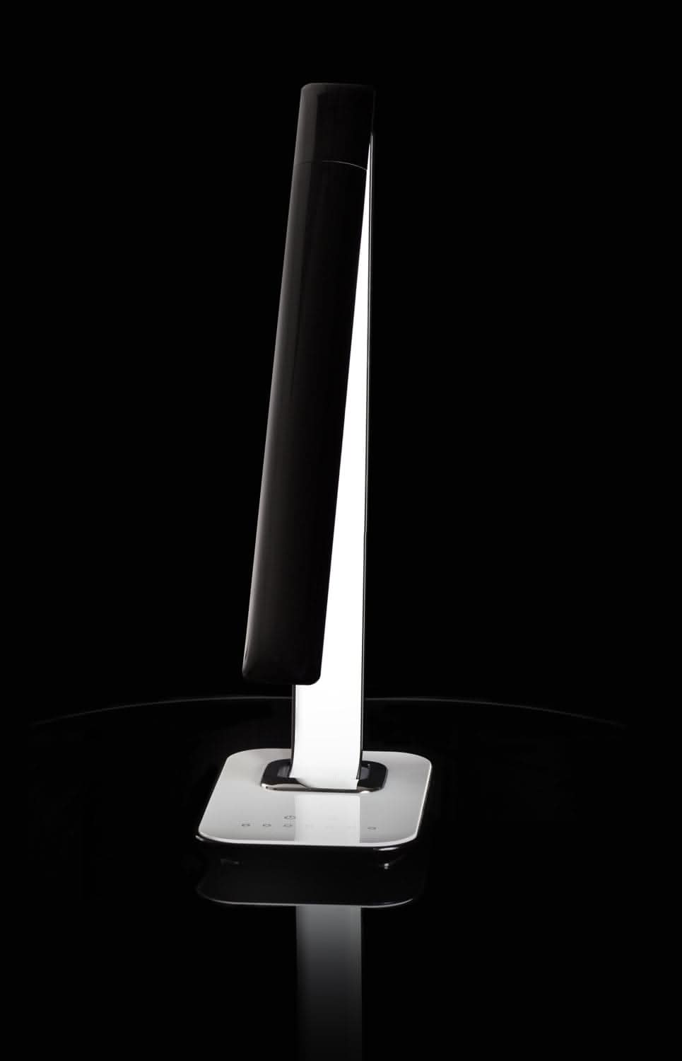 Alt View 6. Mount-It! - LED Desk Lamp with Adjustable Neck, 5 Light Modes, 7 Brightness Levels & USB Charging Port - Black.