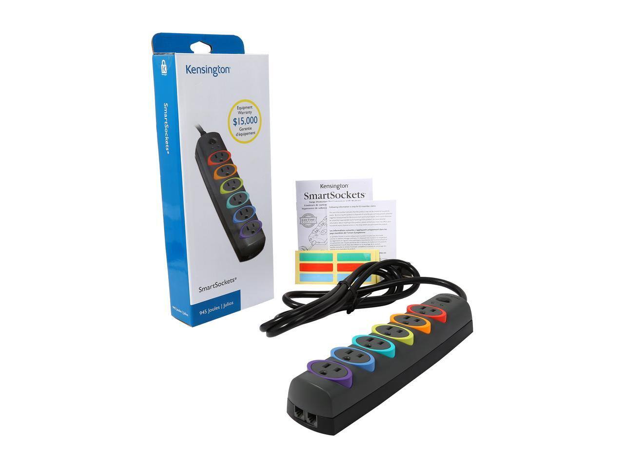 Kensington SmartSockets  
Equipment Warranty $15,000  
Garantie d'équipement  

Kensington SmartSockets  
Jolos / Joutes  

SmartSockets  
945