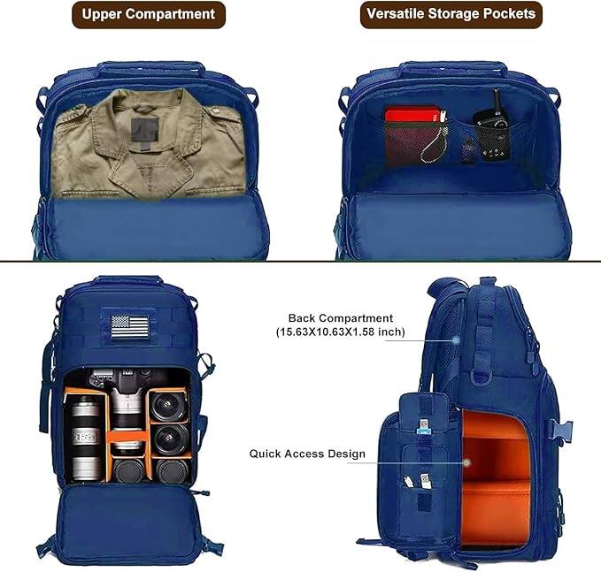 Upper Compartment  
Versatile Storage Pockets  
Back Compartment (15.63X10.63X1.58 inch)  
Quick Access Design