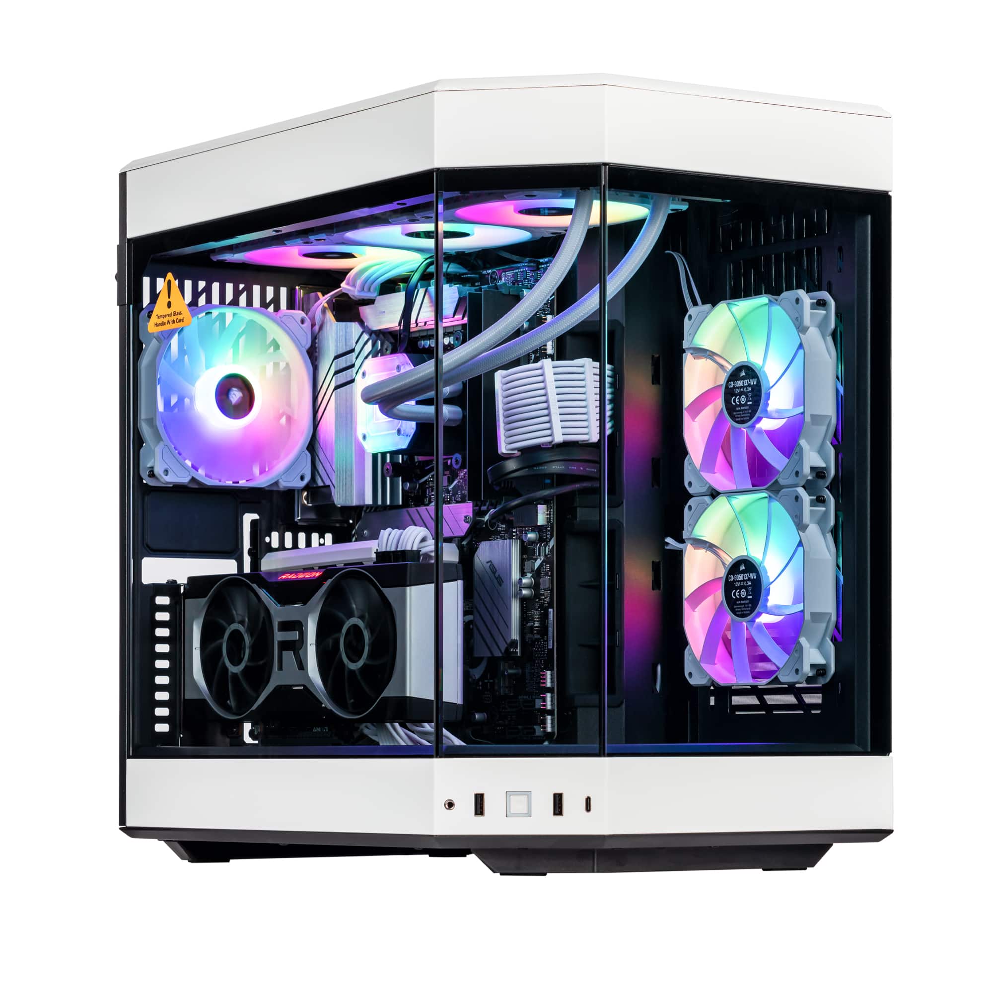 Velztorm - Praetix Desktop PC (i9-14900K, 16GB, 1TB SSD, Radeon RX 9070 XT, WiFi 6, Bluetooth 5.2,1000W PSU, Win 11 Home) - White