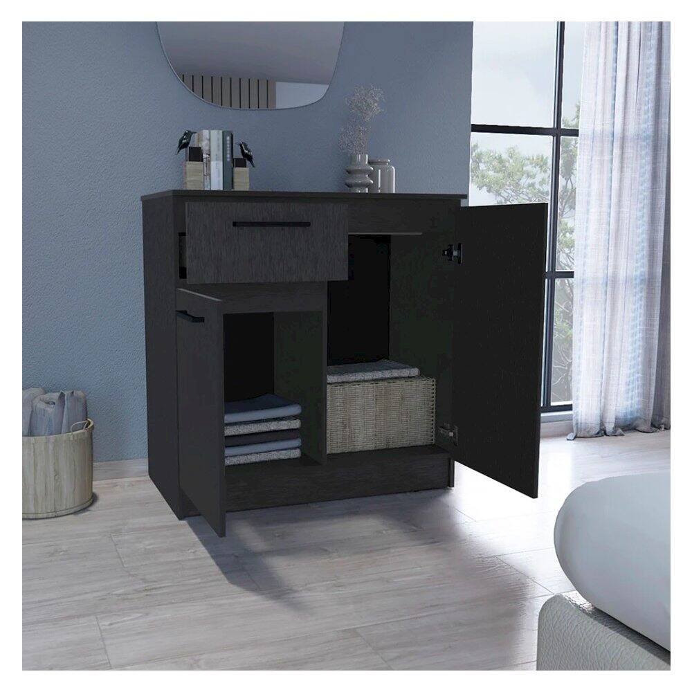 Alt View 2. TuHome - Idaho Dresser Black MDF - Black.