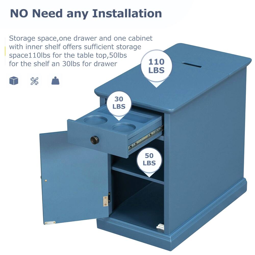 NO Need any Installation

Storage space, one drawer and one cabinet with inner shelf offers sufficient storage space. 110lbs for the table top, 50lbs for the shelf and 30lbs for drawer

110 LBS
30 LBS
50 LBS