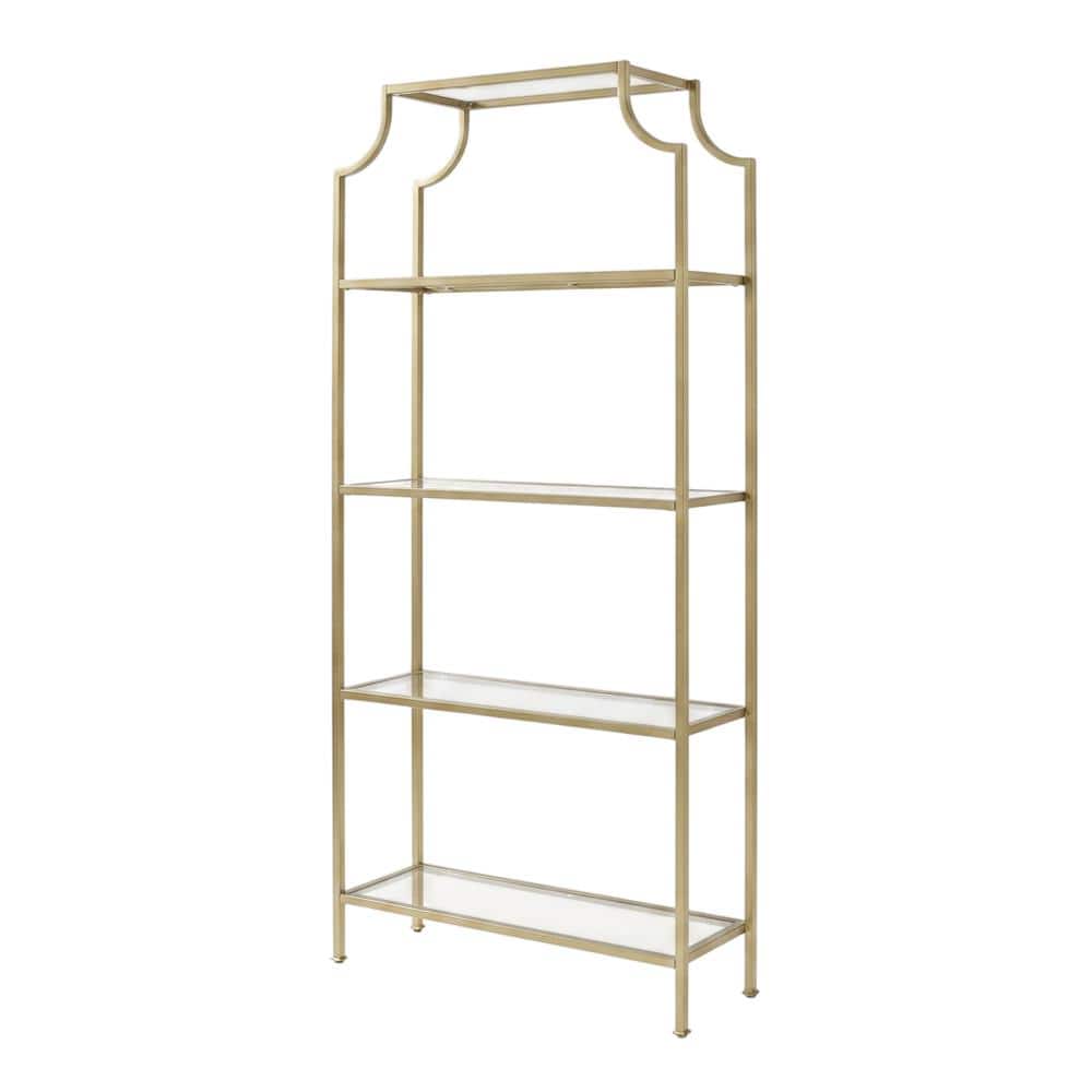 Crosley Furniture - Aimee Etagere Bookcase - Soft Gold