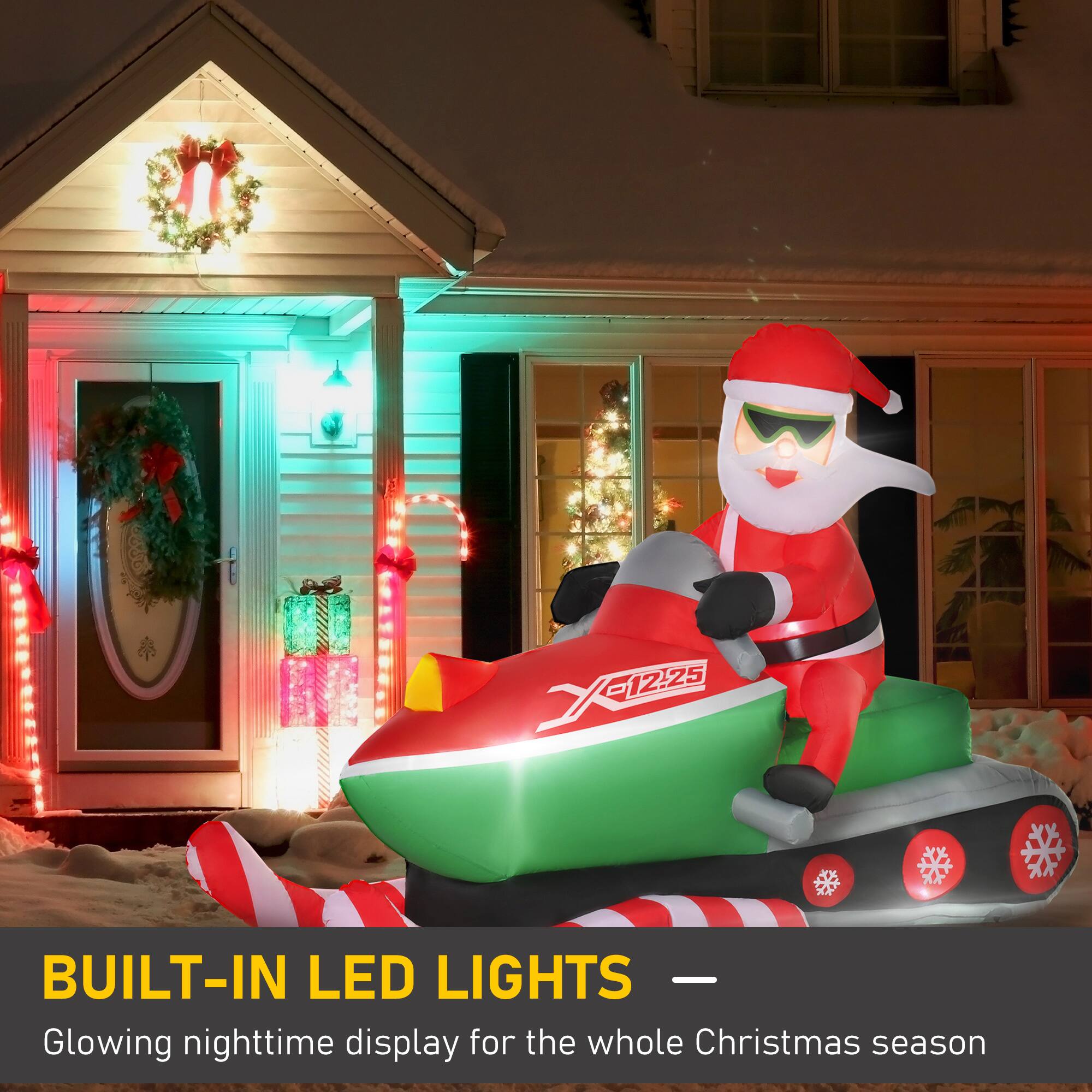 BUILT-IN LED LIGHTS  
Glowing nighttime display for the whole Christmas season
